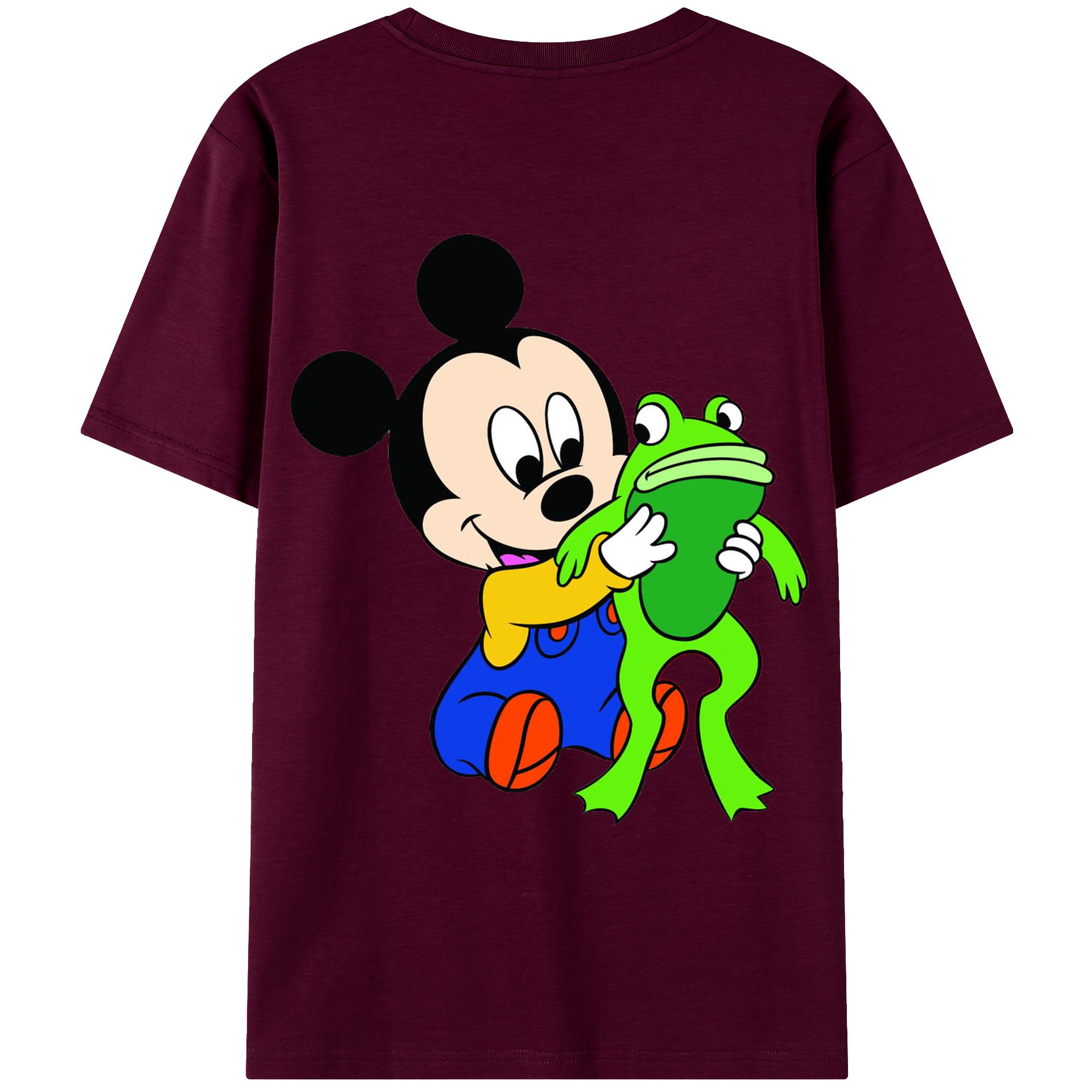 （画像用） ミッキーマウス Mickey Mouse レディース半袖Tシャツ(バックプリント)